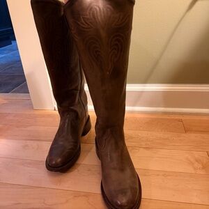 Old West Rich Brown Over the Knee Boots